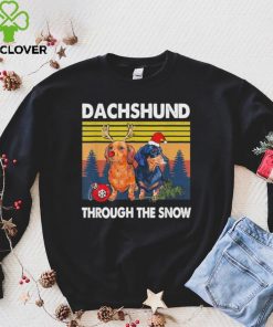 Merry Christmas Dachshund Dog Through The Snow Shirt