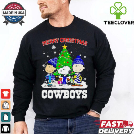 Merry Christmas Dallas Cowboys X Peanuts characters 2024 T Shirt