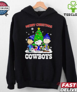 Merry Christmas Dallas Cowboys X Peanuts characters 2024 T Shirt
