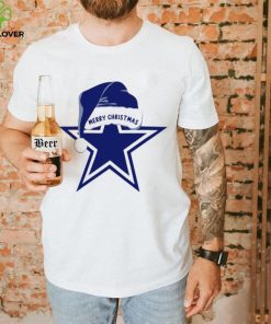 Merry Christmas Dallas Cowboys football Santa hat logo funny shirt