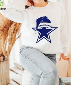 Merry Christmas Dallas Cowboys football Santa hat logo funny hoodie, sweater, longsleeve, shirt v-neck, t-shirt