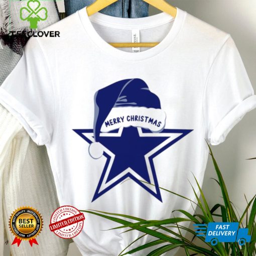 Merry Christmas Dallas Cowboys football Santa hat logo funny hoodie, sweater, longsleeve, shirt v-neck, t-shirt