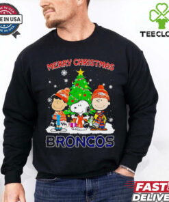 Merry Christmas Denver Broncos X Peanuts characters 2024 shirt