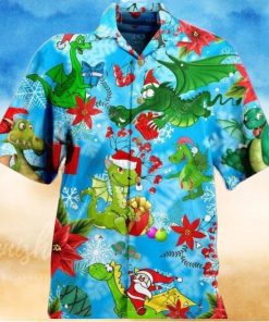 Merry Christmas Dragon Unisex Hawaiian Shirt High Quality Cotton Luxury Style