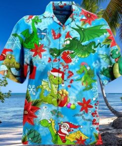 Merry Christmas Dragon Unisex Hawaiian Shirt High Quality Cotton Luxury Style