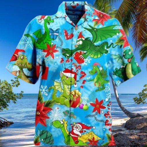 Merry Christmas Dragon Unisex Hawaiian Shirt High Quality Cotton Luxury Style