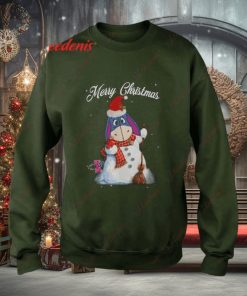 Merry Christmas Eeyore Snowman Ugly Christmas Sweater Shirt