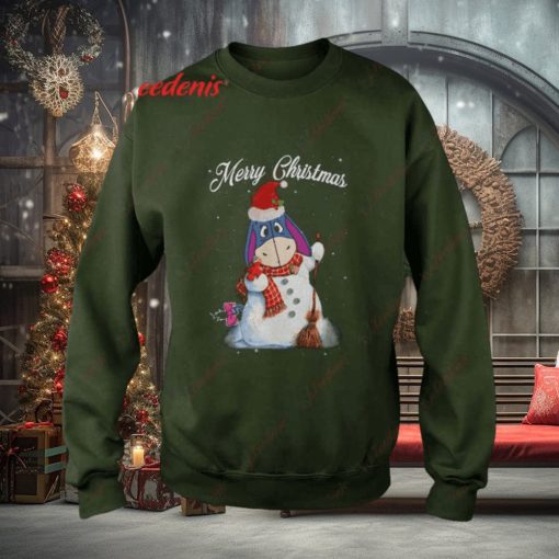 Merry Christmas Eeyore Snowman Ugly Christmas Sweater Shirt