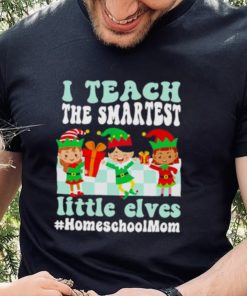 Merry Christmas Elf I Teach The Smartest Little Elves #homeschool Mom Shirt