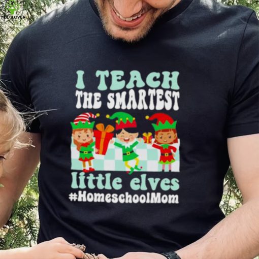 Merry Christmas Elf I Teach The Smartest Little Elves #homeschool Mom Shirt