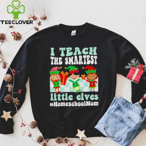 Merry Christmas Elf I Teach The Smartest Little Elves #homeschool Mom Shirt