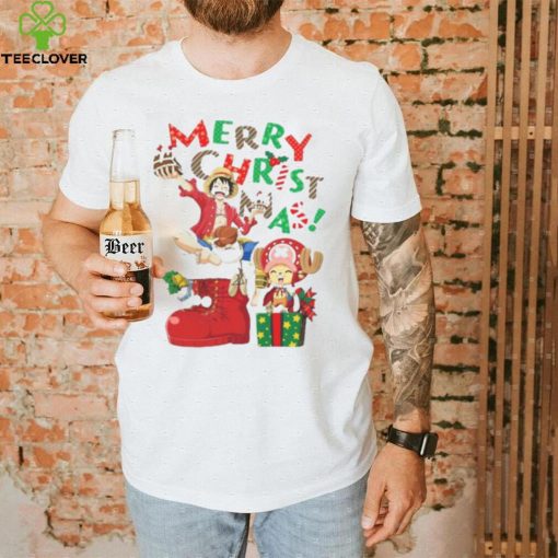 Merry Christmas From Luffy And Chopper One Piece Luffy And Chopper One Piece hoodie, sweater, longsleeve, shirt v-neck, t-shirt