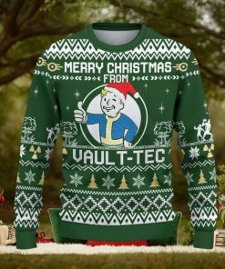 Merry Christmas From Vault Tec Fallout Ugly Knitted Christmas 3D Sweater