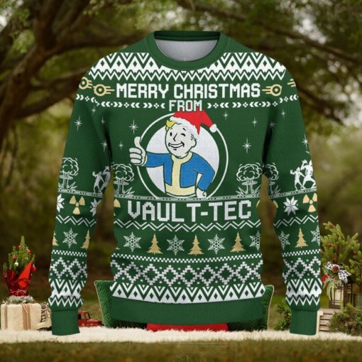 Merry Christmas From Vault Tec Fallout Ugly Knitted Christmas 3D Sweater