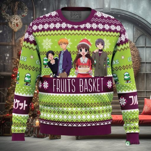 Merry Christmas Fruits Basket Ugly Christmas Sweater Family Christmas Gift Ideas