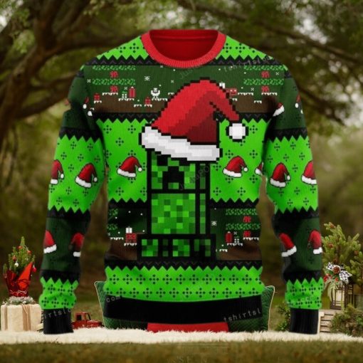 Merry Christmas Gearhomies Minecraft Ugly Sweater For Woman