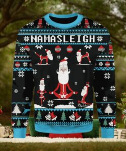 Merry Christmas Gearhomies Namasleigh Santa Ugly Christmas Sweater All Over Ugly Sweater Christmas Gift