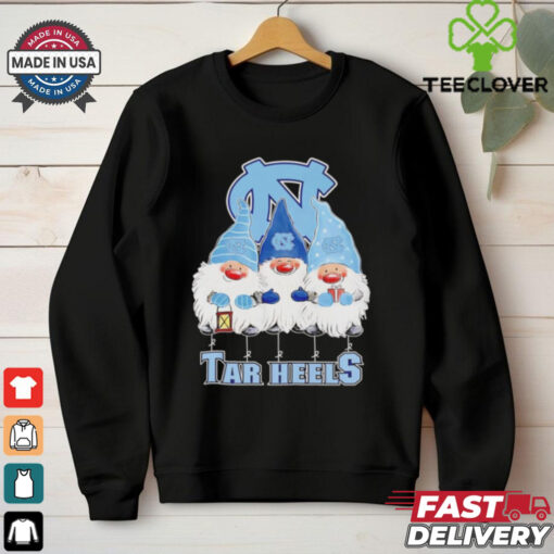 Merry Christmas Gnomies fans of North Carolina Tar Heels shirt