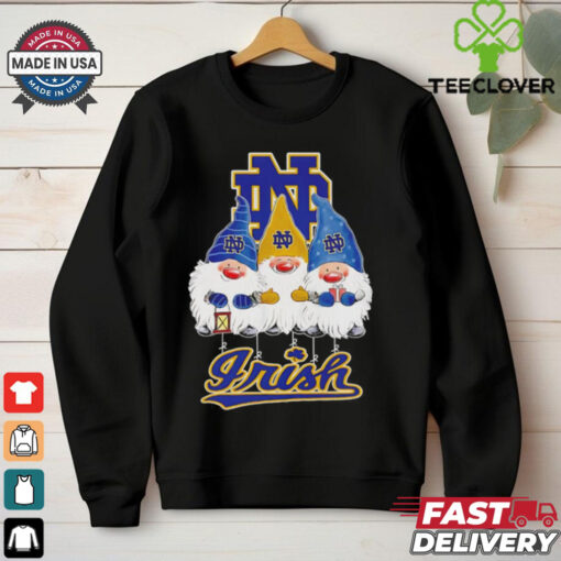 Merry Christmas Gnomies fans of Notre Dame Fighting Irish shirt