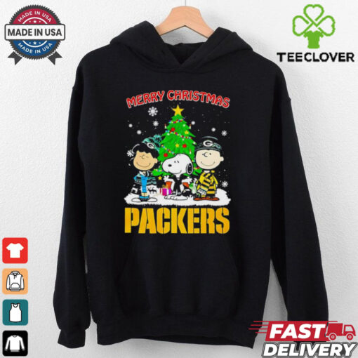 Merry Christmas Green Bay Packers X Peanuts characters 2024 shirt