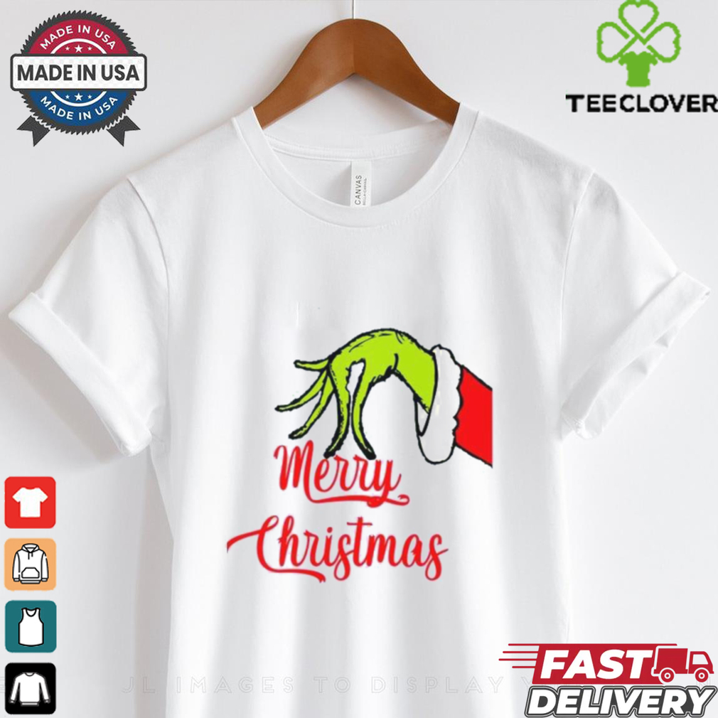 Merry Christmas Grinch Hand Shirt Merry Christmas Grinch Hand Shirt