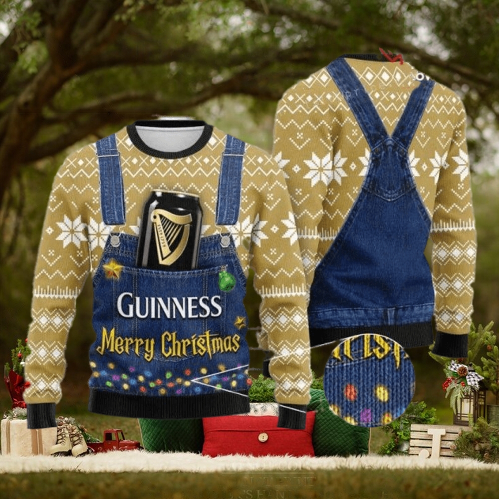 Merry Christmas Guinness Ugly Sweater Christmas Party Teeclover