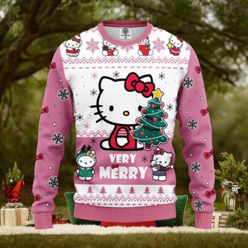 Merry Christmas Hello Kitty Ugly Sweater, Ugly Sweater Apparel