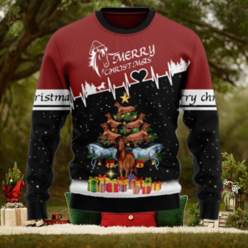 Merry Christmas Horse Tree Ugly Sweater