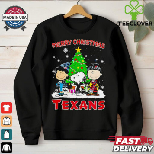 Merry Christmas Houston Texans X Peanuts characters 2024 shirt