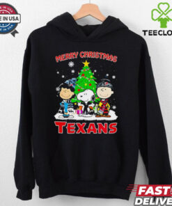 Merry Christmas Houston Texans X Peanuts characters 2024 shirt