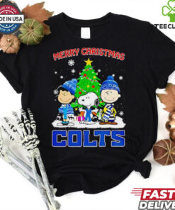 Merry Christmas Indianapolis Colts X Peanuts characters 2024 shirt