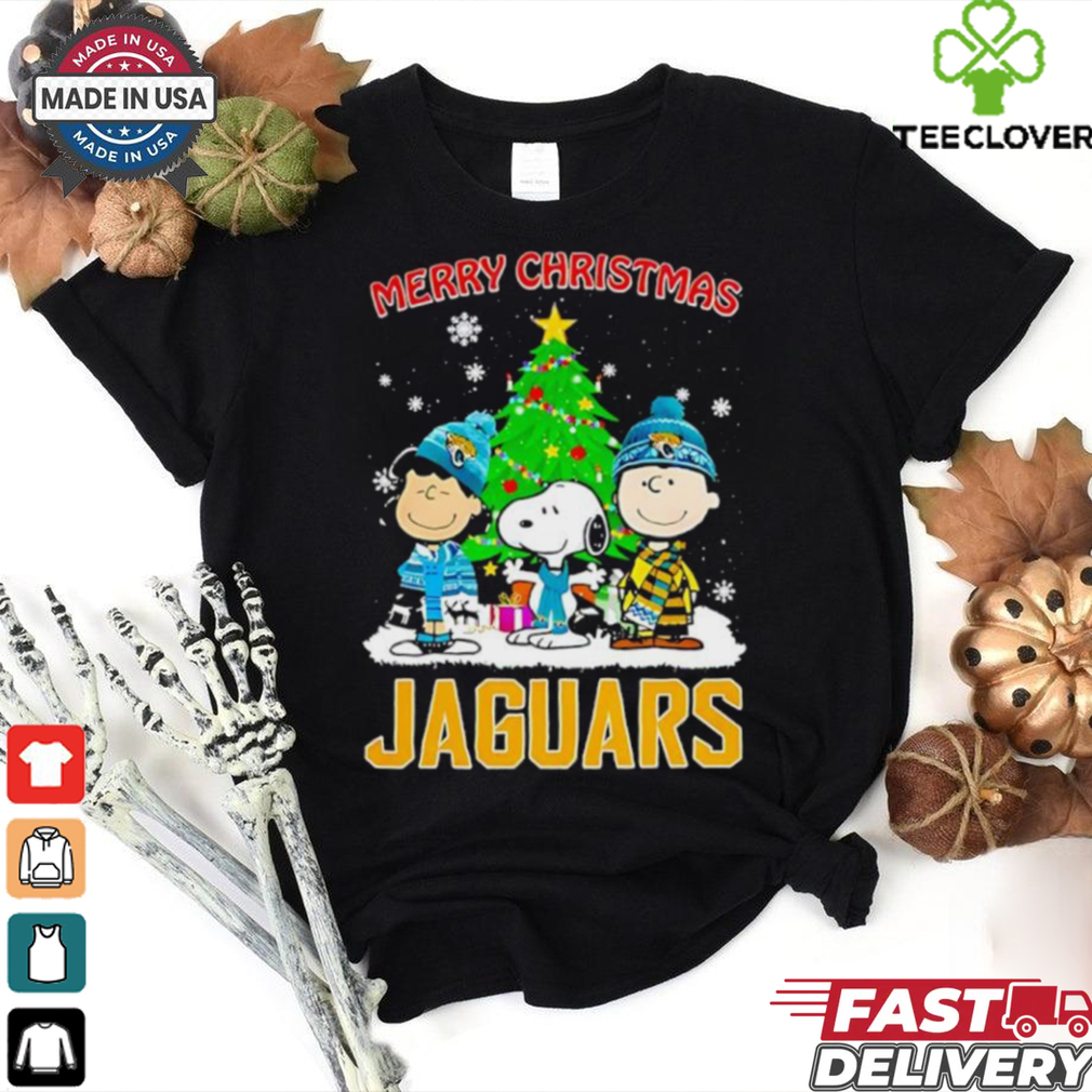 Merry Christmas Jacksonville Jaguars X Peanuts characters 2024 shirt Merry Christmas Jacksonville Jaguars X Peanuts characters 2024 shirt