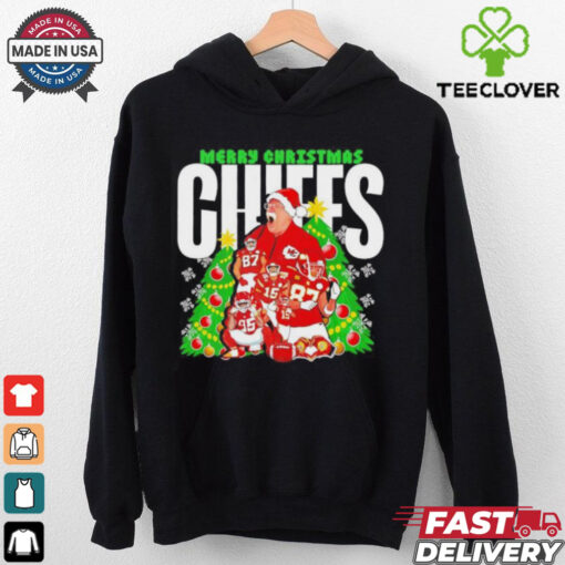 Merry Christmas Kansas City Chiefs Christmas tree coach and players shirt