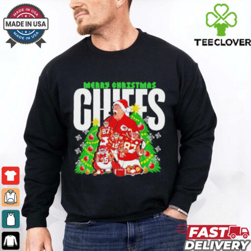 Merry Christmas Kansas City Chiefs Christmas tree coach and players shirt
