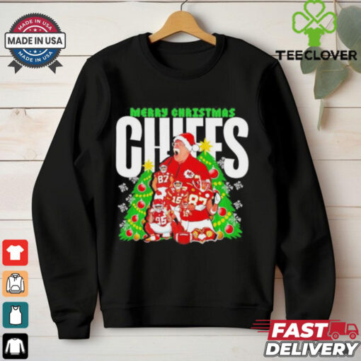 Merry Christmas Kansas City Chiefs Christmas tree coach and players shirt