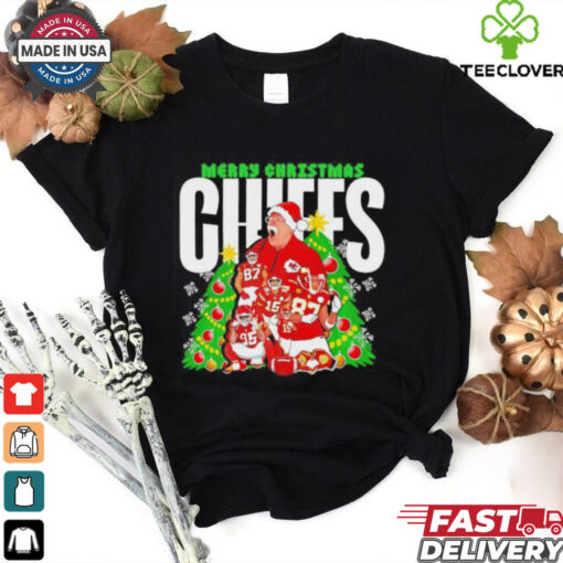 Merry Christmas Kansas City Chiefs Christmas tree coach and players shirt