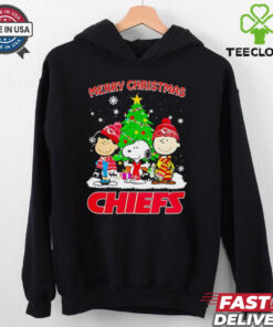 Merry Christmas Kansas City Chiefs X Peanuts characters 2024 shirt