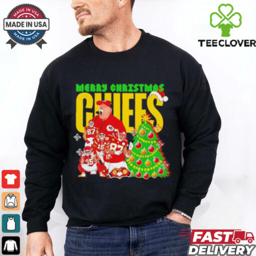Merry Christmas Kansas City Chiefs coach and players Christmas tree shirt