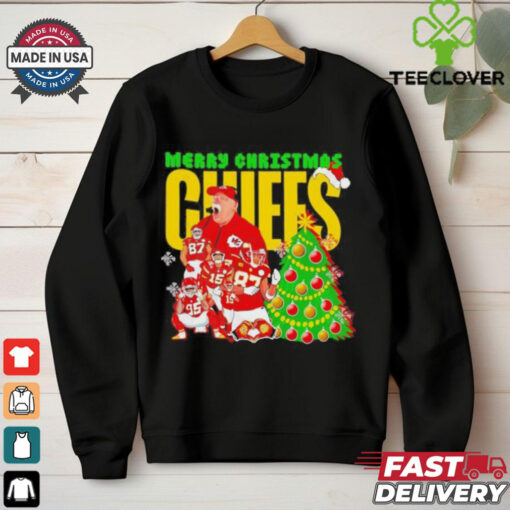 Merry Christmas Kansas City Chiefs coach and players Christmas tree shirt