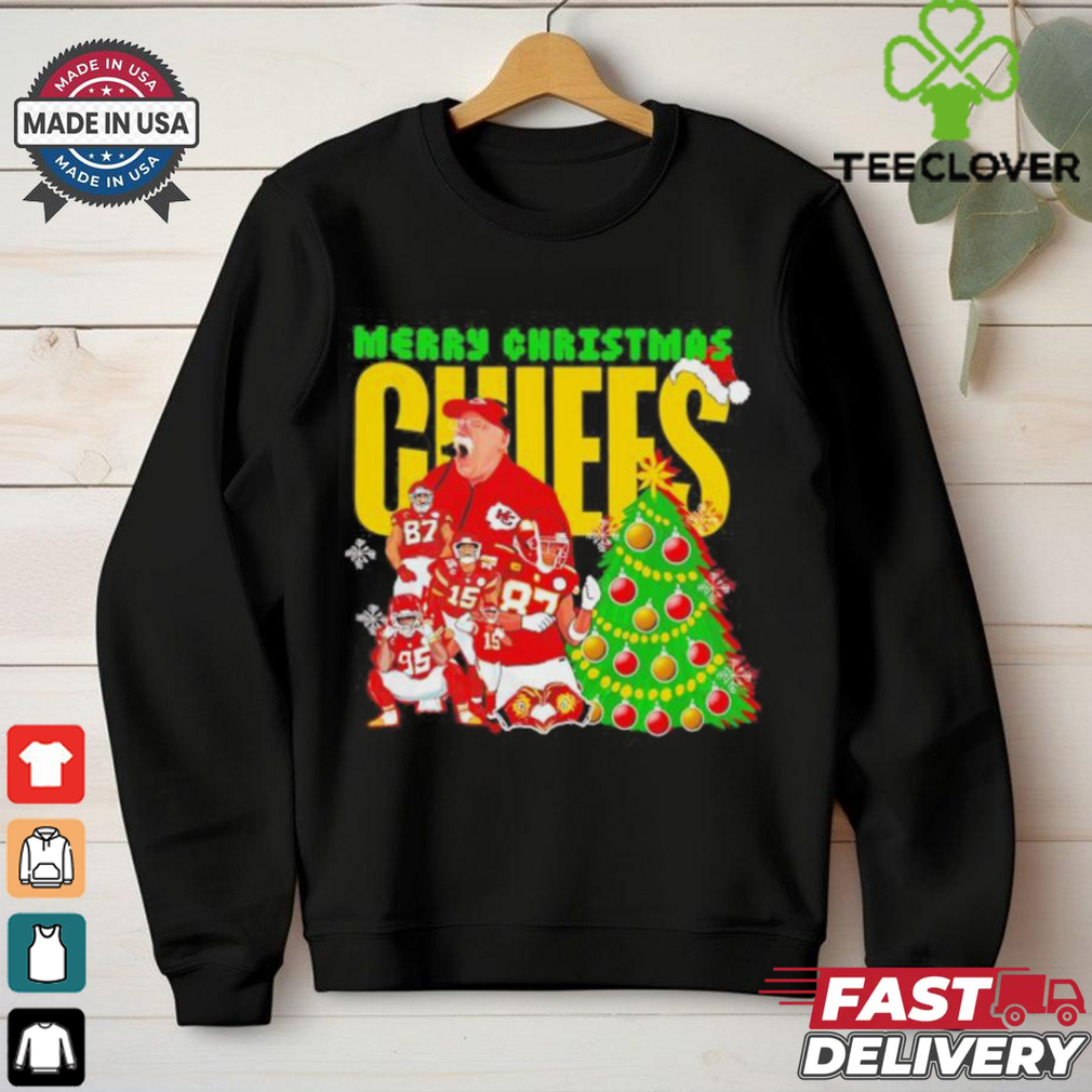 Merry Christmas Kansas City Chiefs coach and players Christmas tree shirt Merry Christmas Kansas City Chiefs coach and players Christmas tree shirt