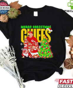 Merry Christmas Kansas City Chiefs coach and players Christmas tree shirt