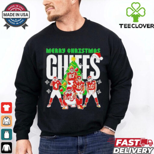Merry Christmas Kansas City Chiefs players Christmas tree shirt