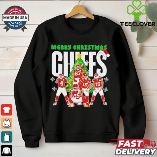 Merry Christmas Kansas City Chiefs players Christmas tree shirt