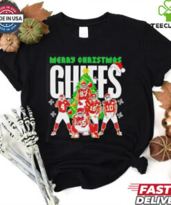 Merry Christmas Kansas City Chiefs players Christmas tree shirt