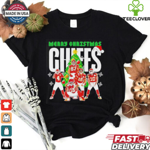 Merry Christmas Kansas City Chiefs players Christmas tree shirt