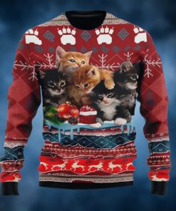 Merry Christmas Kitty Cat Ugly Christmas Sweater