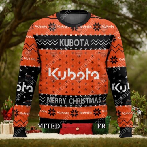 Merry Christmas Kubota Tractor Ugly Christmas Sweater