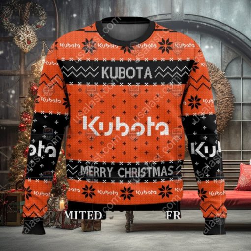 Merry Christmas Kubota Tractor Ugly Christmas Sweater