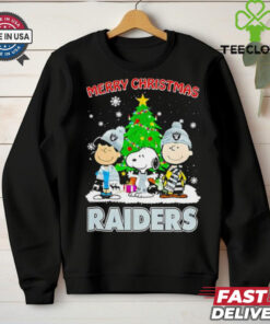 Merry Christmas Las Vegas Raiders X Peanuts characters 2024 shirt