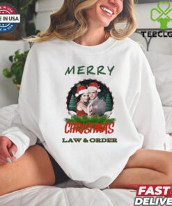 Merry Christmas Law and Order Shirt festive holiday design with a Law & Order theme, combining Christmas cheer and the iconic TV show reference